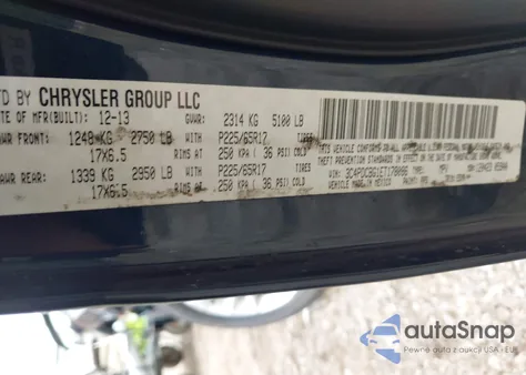 2014 Dodge Journey Sxt из США, поврежденный, VIN 3C4PDCBG1ET178086